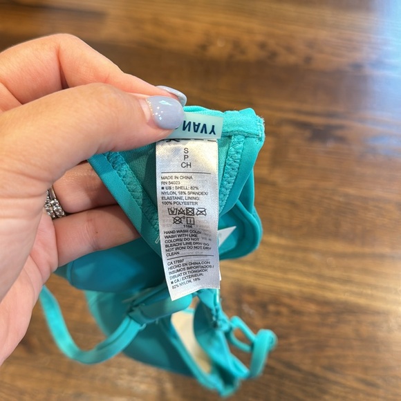 Teal push up bathing suit top - Picture 3 of 3